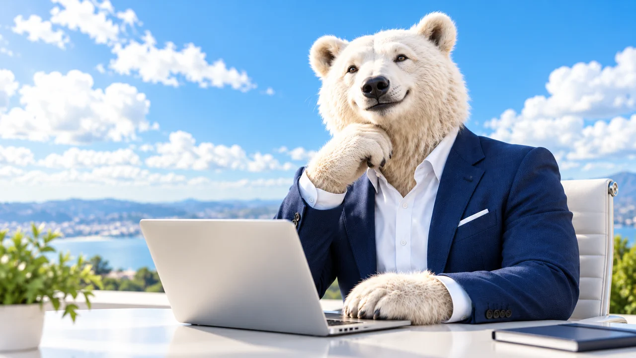 The BR Brand Bear welcoming visitors
